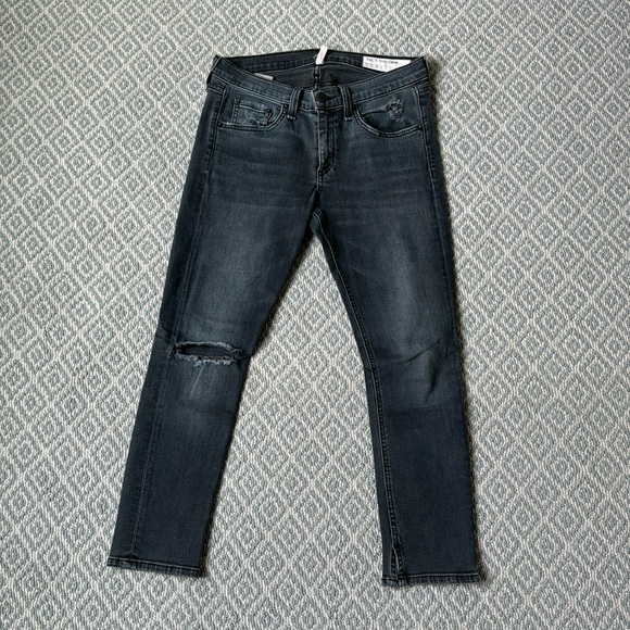 Rag & bone washed grey capri jeans - Picture 1 of 8